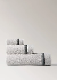 Hand towel with striped trim