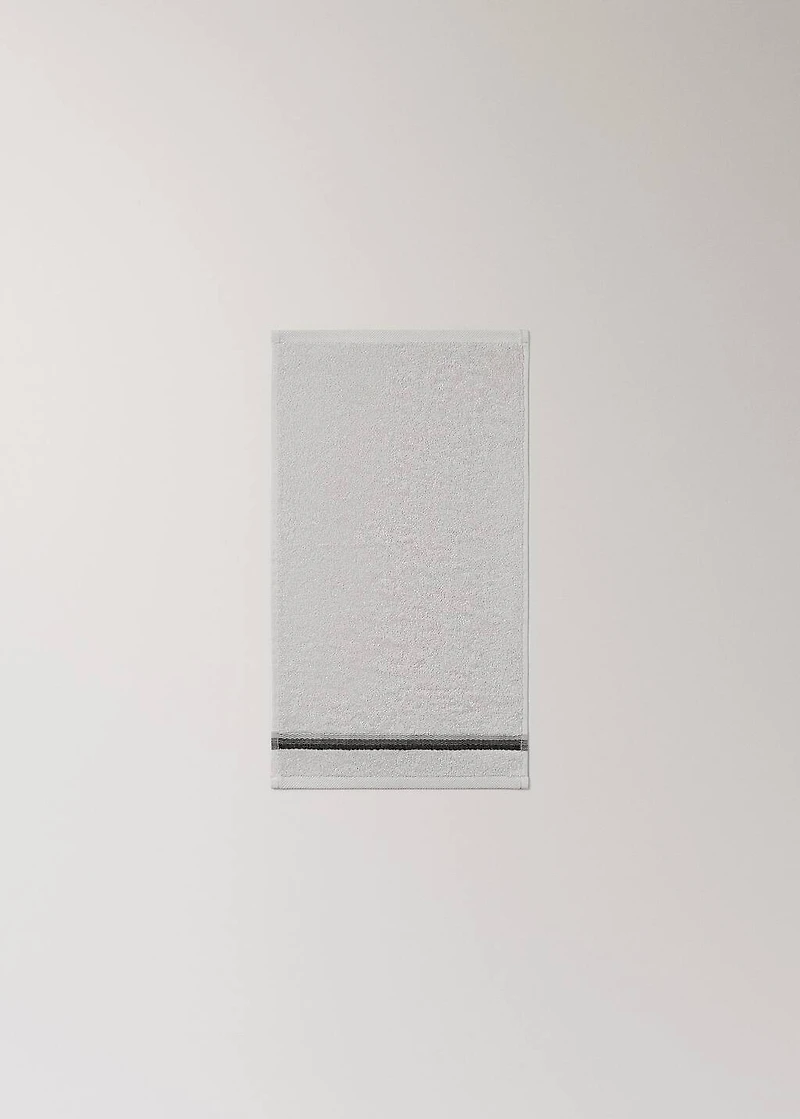Hand towel with striped trim