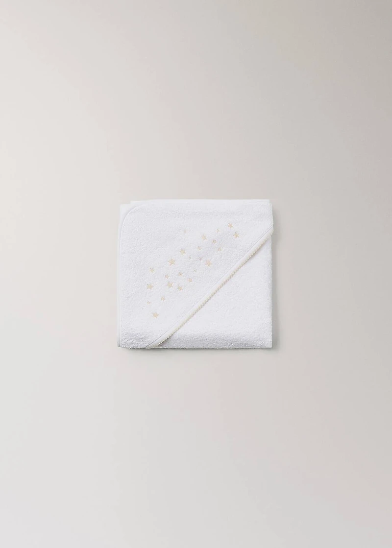 Children's bath cape with embroidered stars