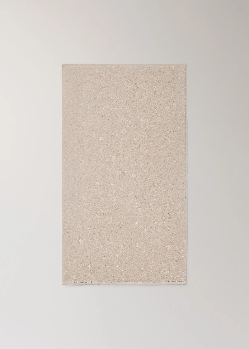 Children's hand towel with fluorescent stars