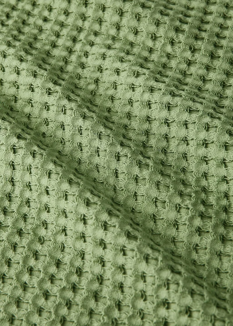 Children's waffle cotton shower towel