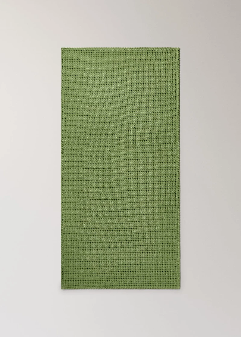 Children's waffle cotton shower towel