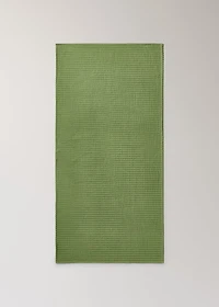 Children's waffle cotton shower towel