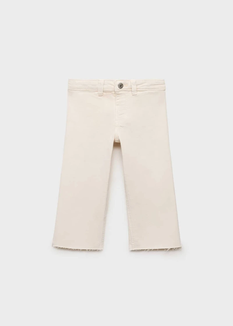 Seamless jeans with frayed hem