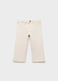 Seamless jeans with frayed hem