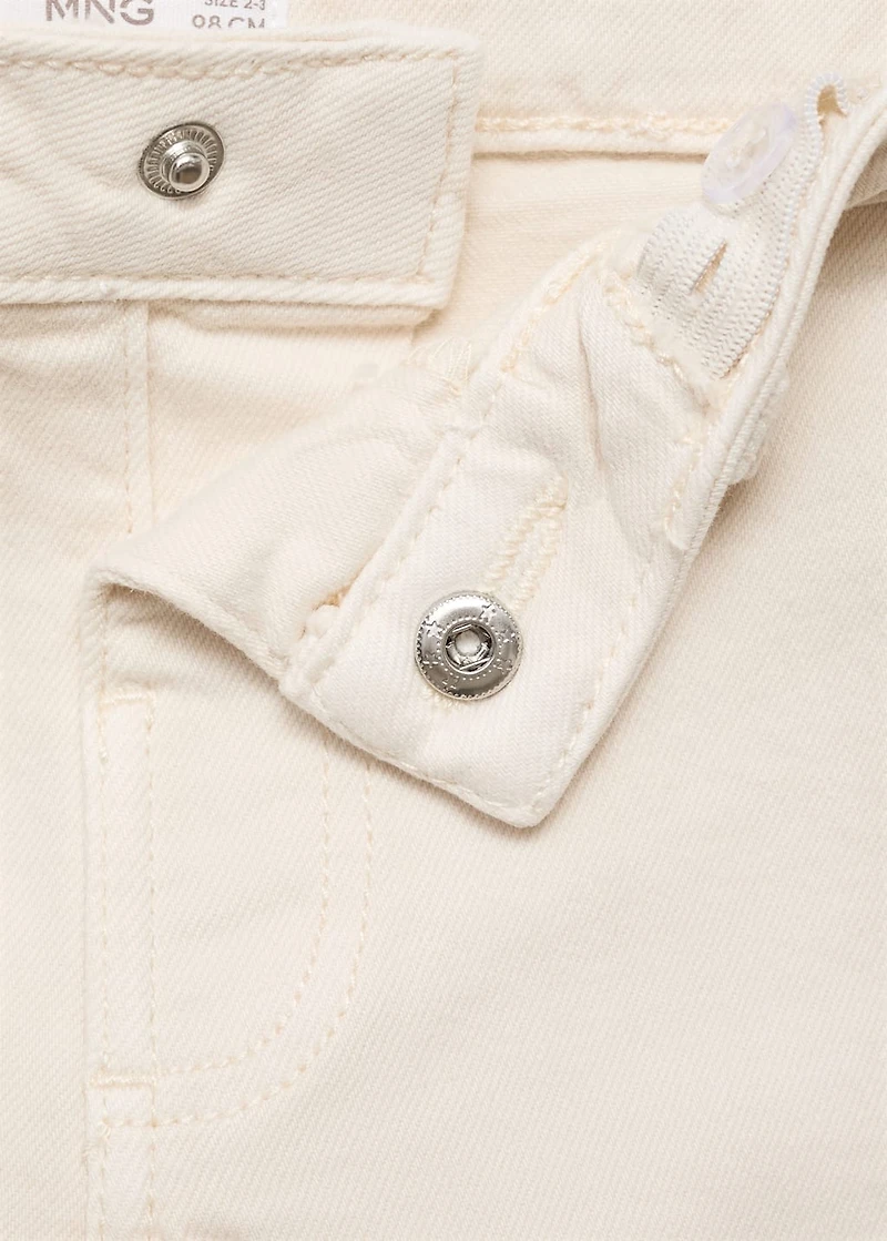 Seamless jeans with frayed hem