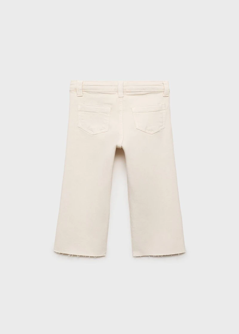 Seamless jeans with frayed hem