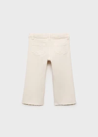 Seamless jeans with frayed hem
