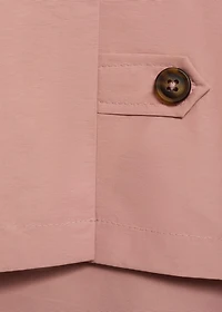 Cotton button-down trench coat
