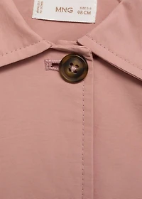 Cotton button-down trench coat