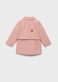 Cotton button-down trench coat