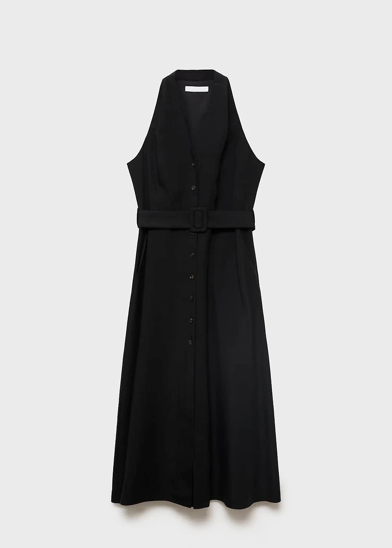Lyocell dress with belt