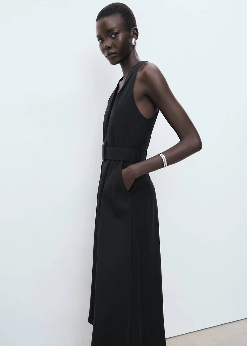 Lyocell dress with belt