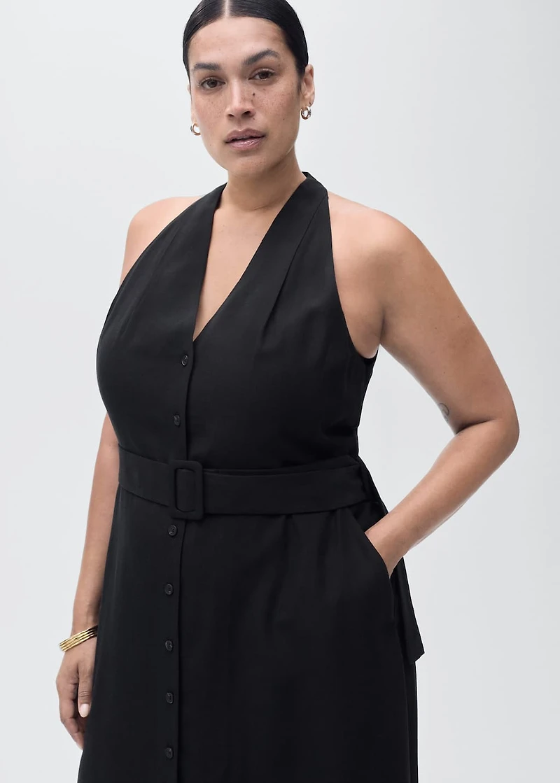 Lyocell dress with belt