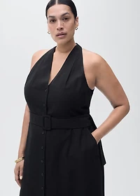 Lyocell dress with belt