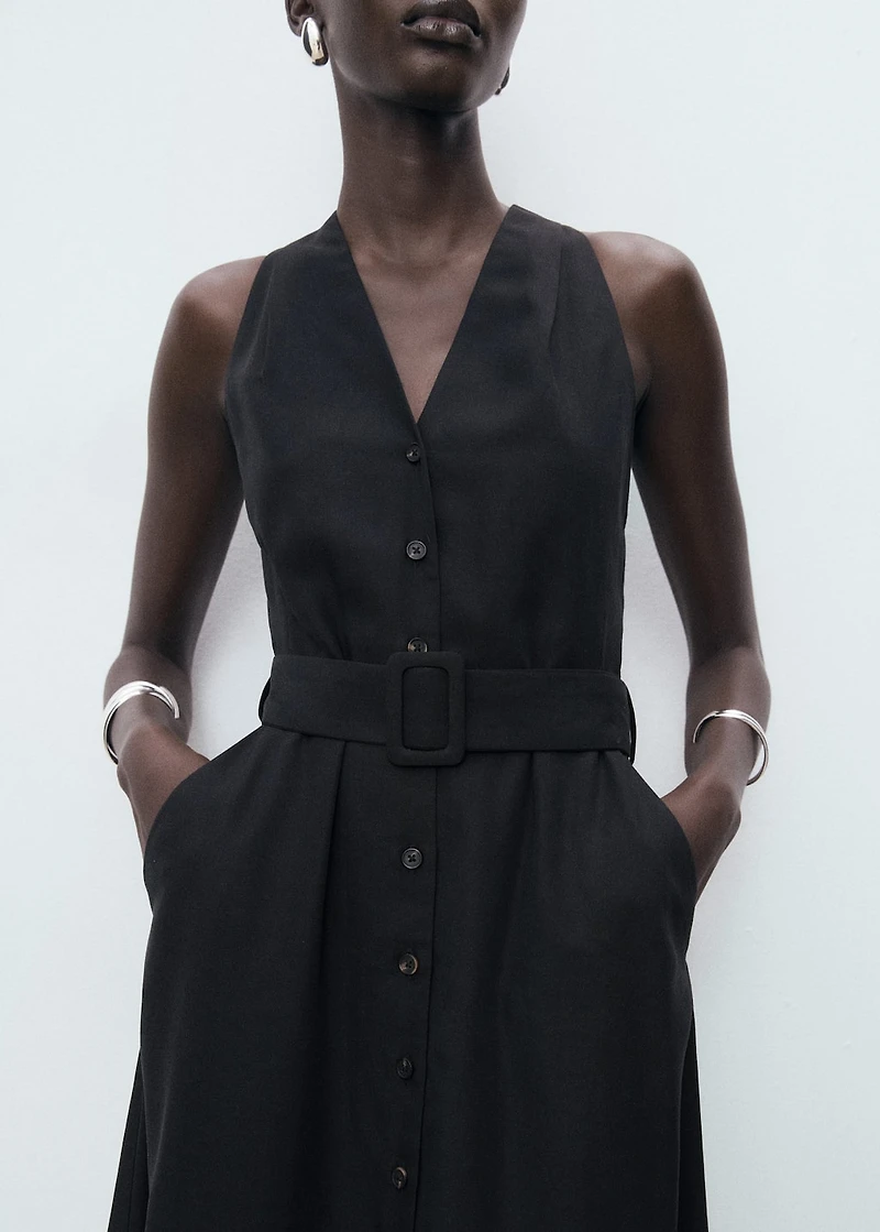 Lyocell dress with belt