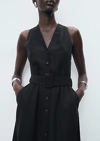 Lyocell dress with belt