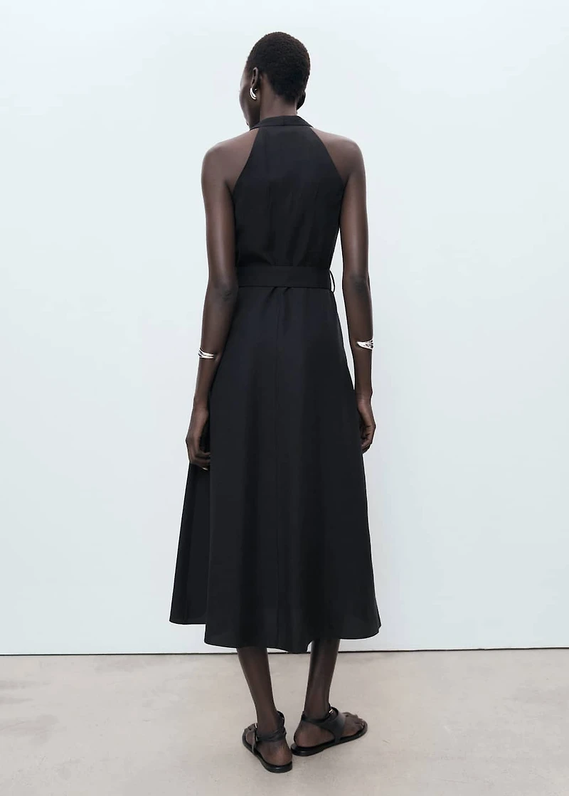 Lyocell dress with belt