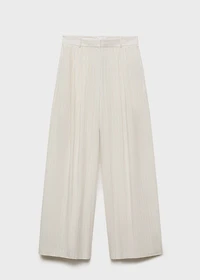 Wide-leg striped pants