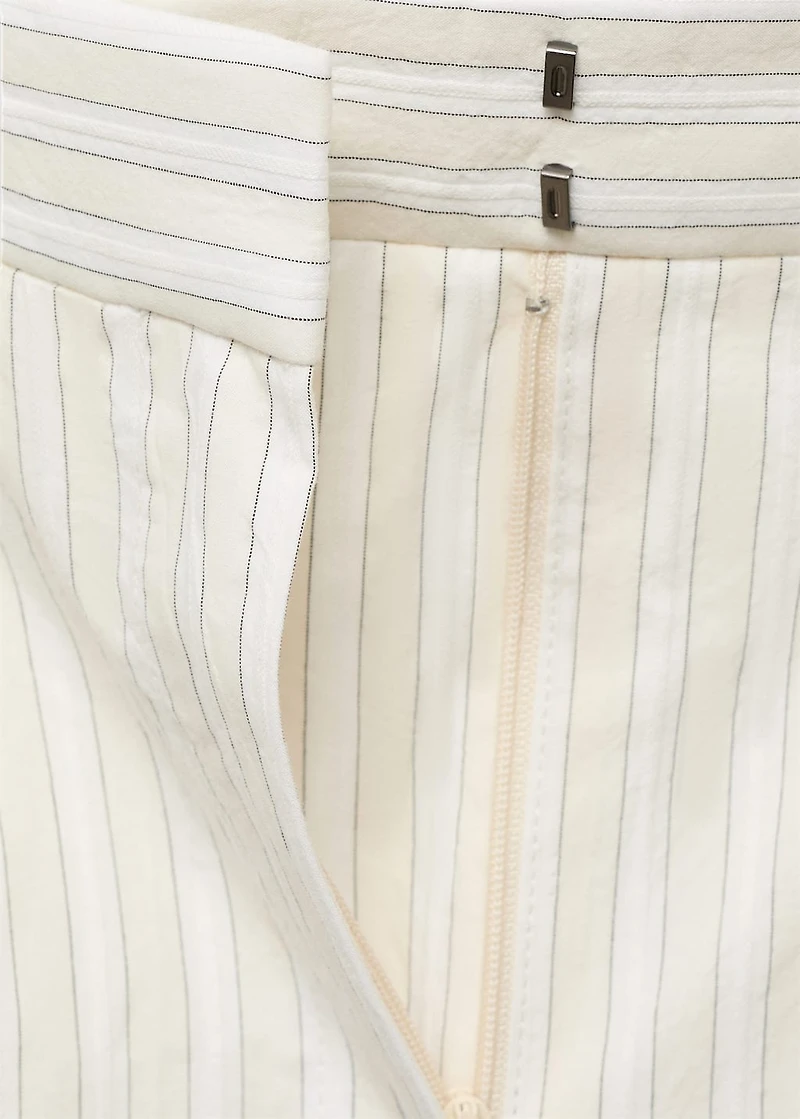 Wide-leg striped pants