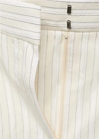 Wide-leg striped pants