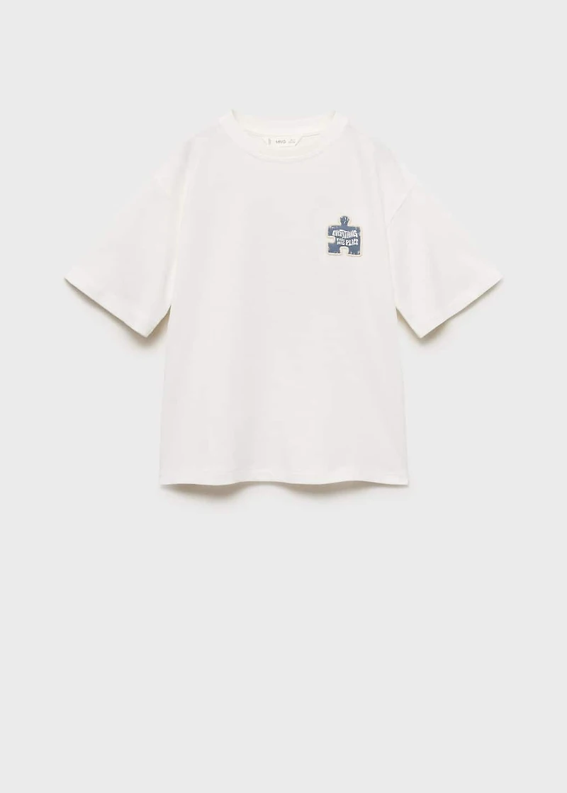 Textured embroidered t-shirt