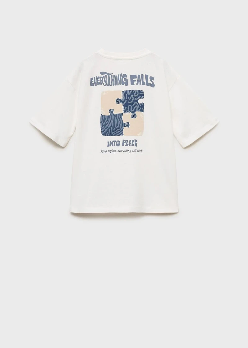 Textured embroidered t-shirt