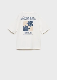 Textured embroidered t-shirt