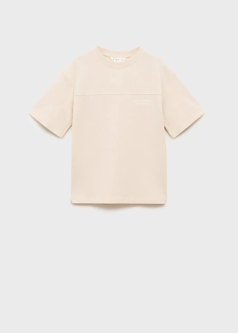 Printed cotton-blend T-shirt