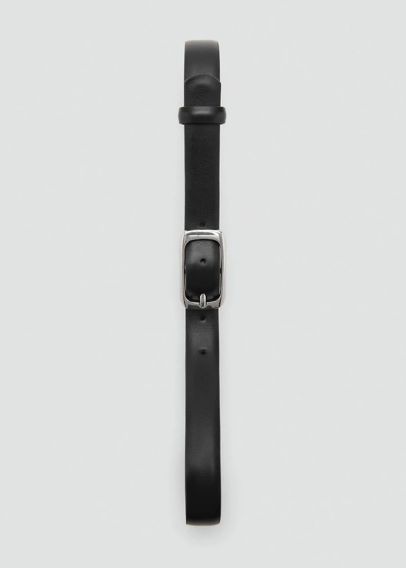 Rectangular buckle belt