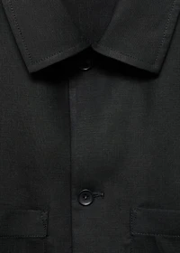 Linen-blend jacket with pockets