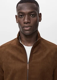 Suede leather-effect jacket