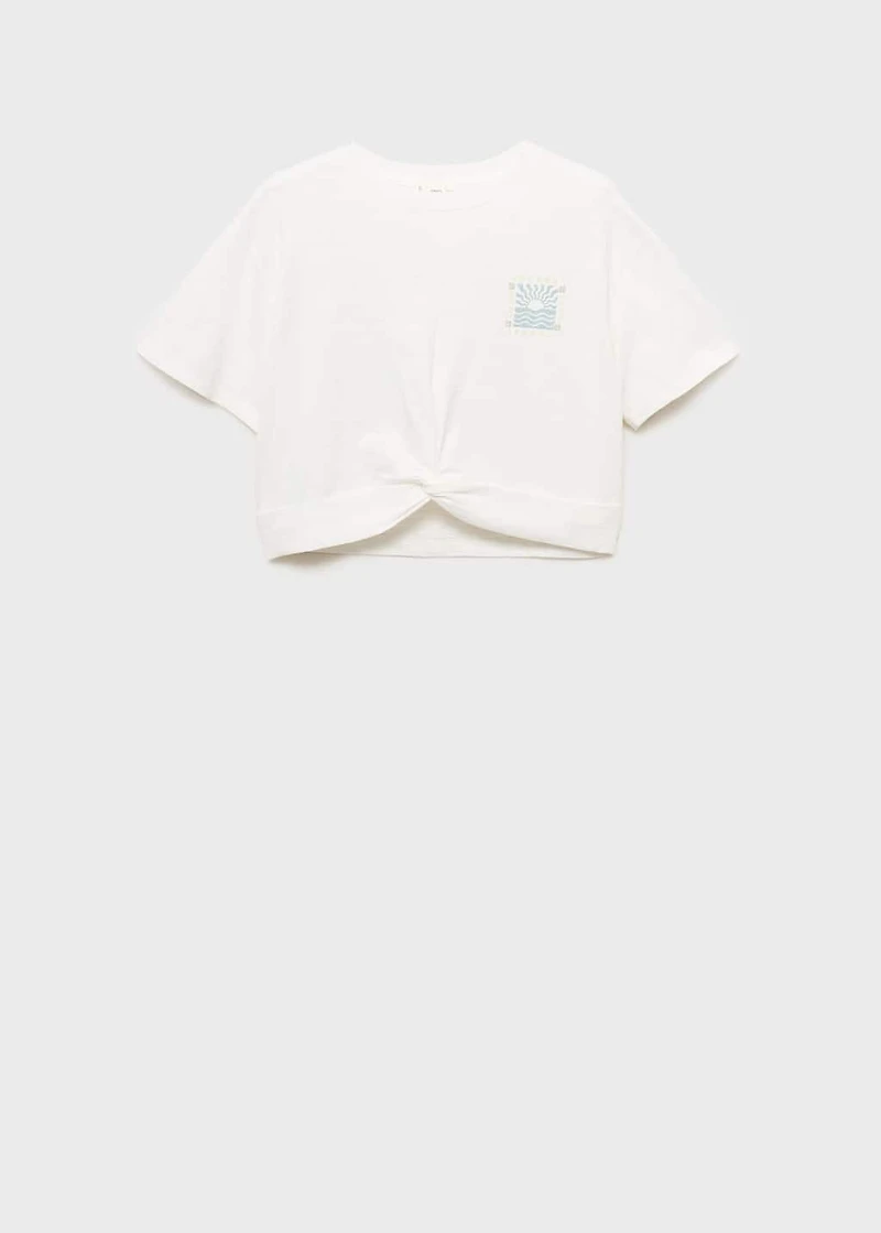 Knot crop T-shirt