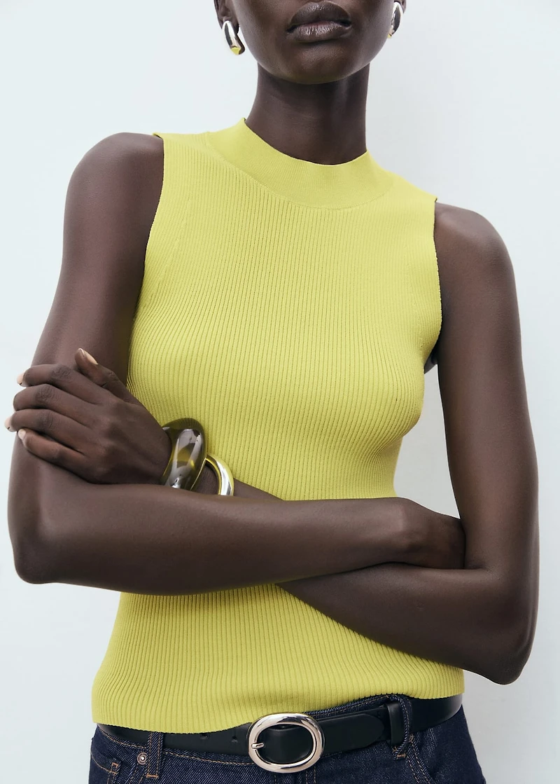 Ribbed knit top