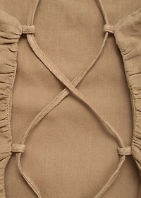 Cross-back draped top