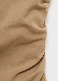 Cross-back draped top