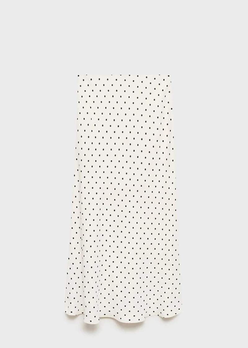 Long polka-dot skirt