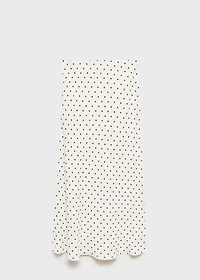 Long polka-dot skirt