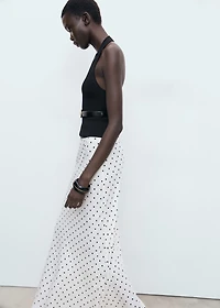 Long polka-dot skirt