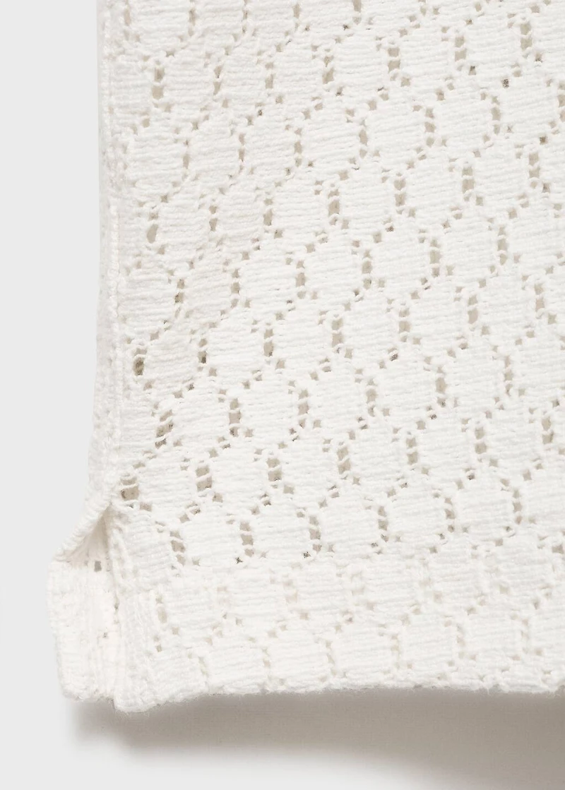 Cotton blouse with lace detail