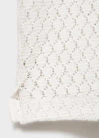 Cotton blouse with lace detail