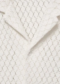 Cotton blouse with lace detail