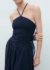 Combined halter-neck dress
