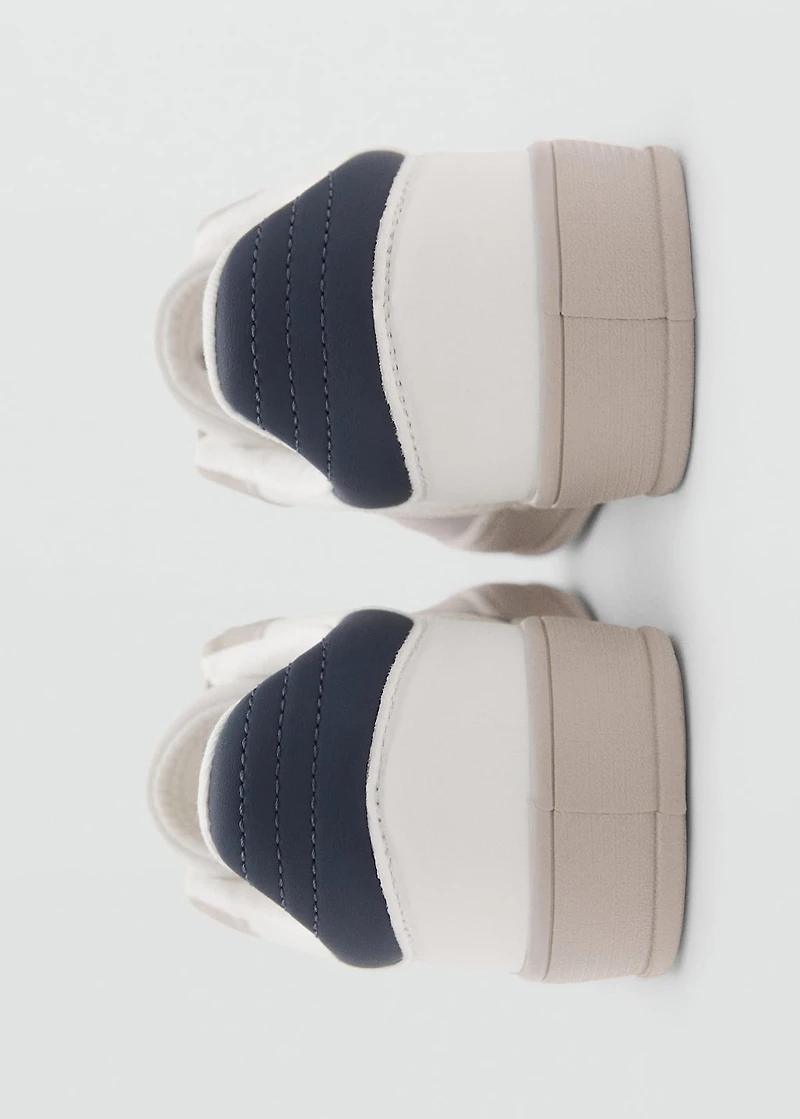 Leather mixed sneakers