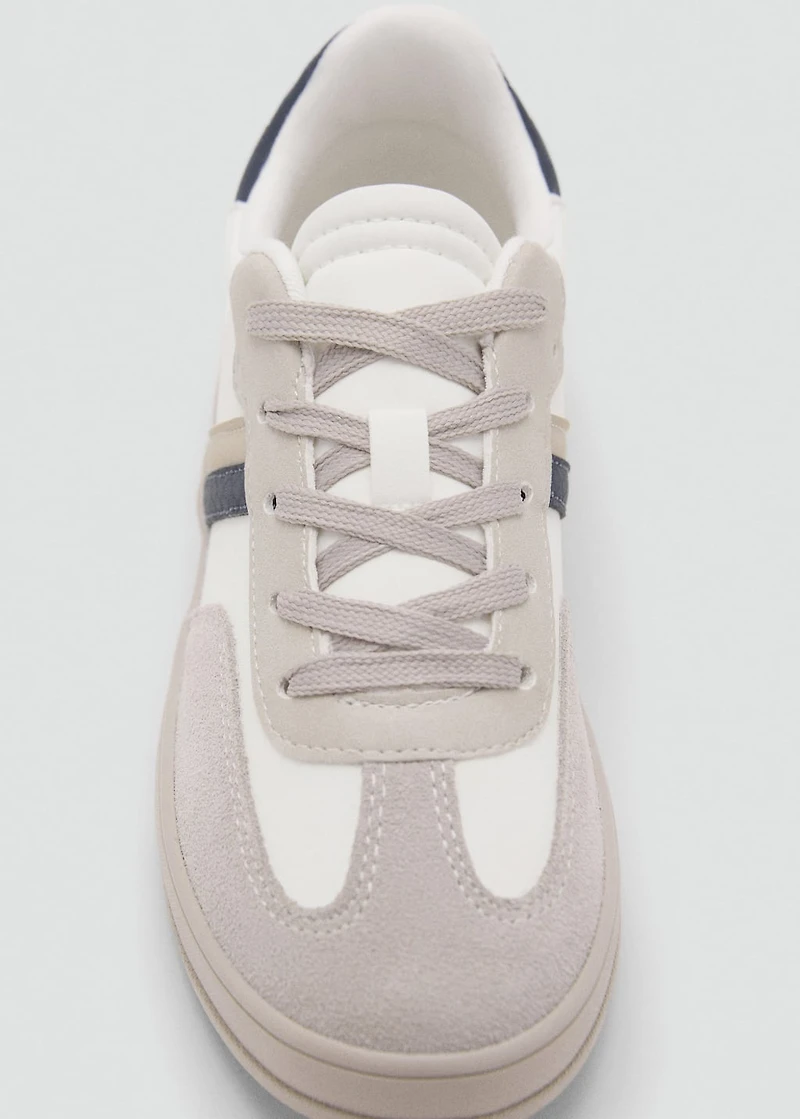 Leather mixed sneakers
