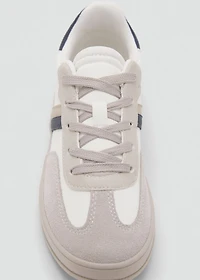 Leather mixed sneakers