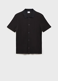 Structured knitted shirt