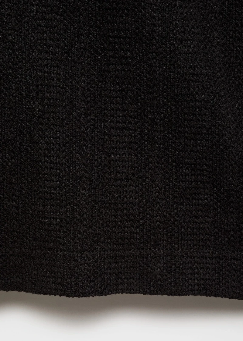 Structured knitted shirt