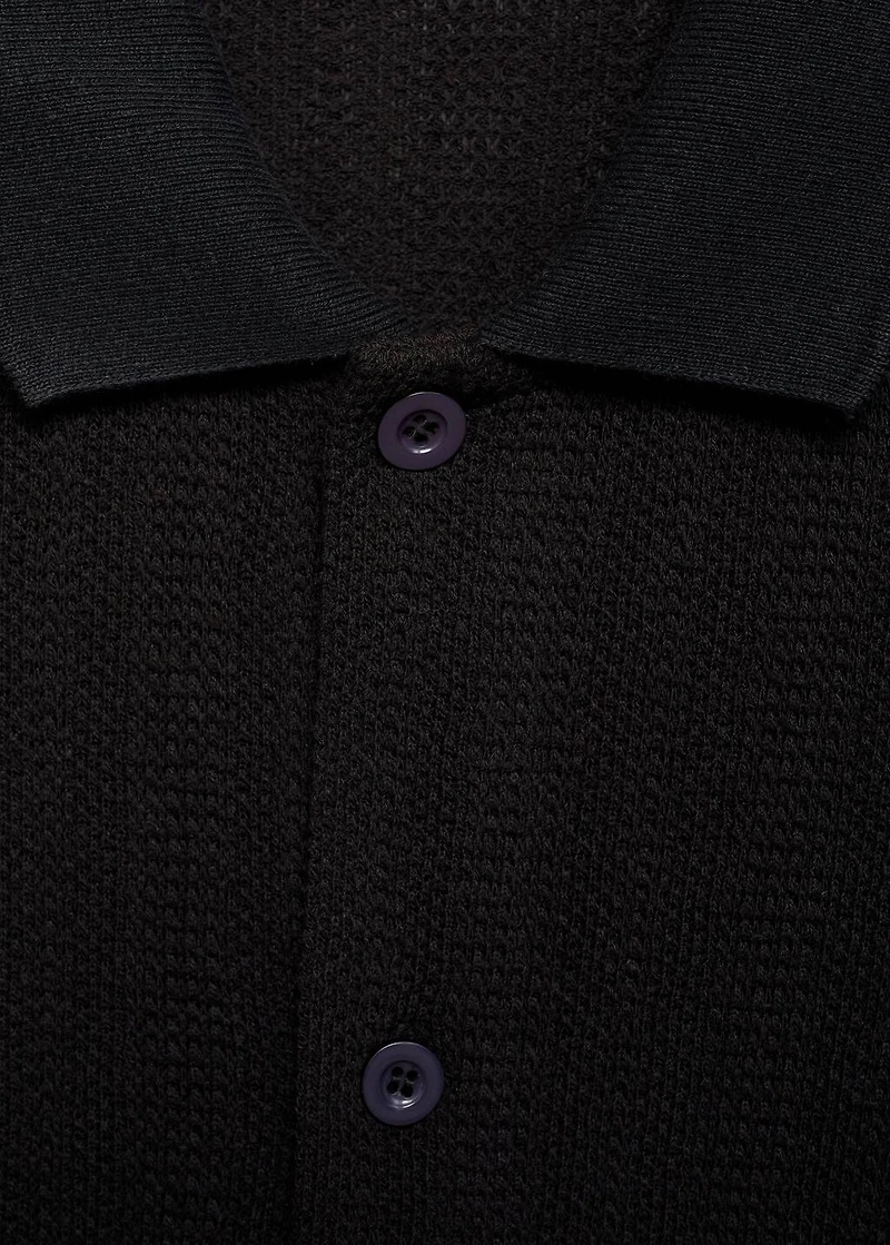 Structured knitted shirt