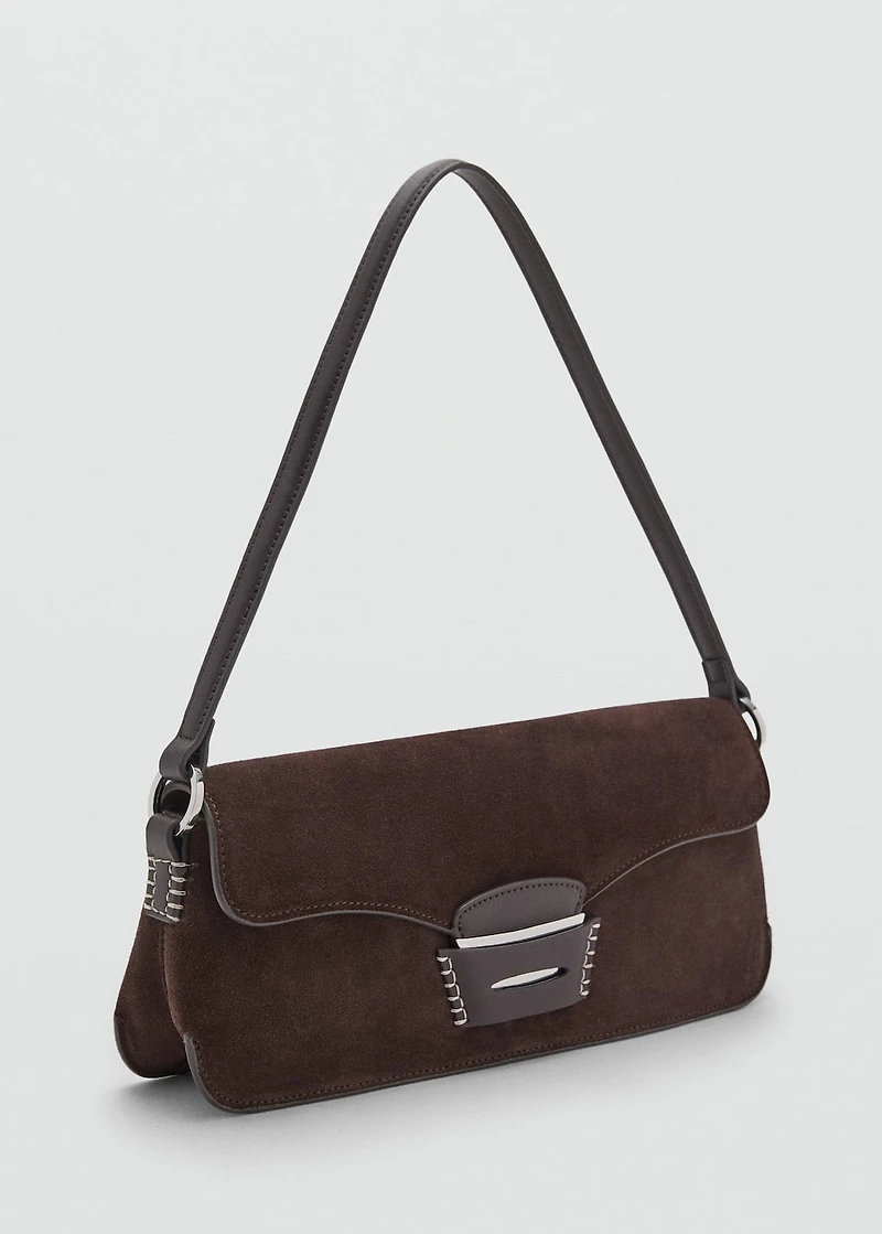 Suede shoulder bag